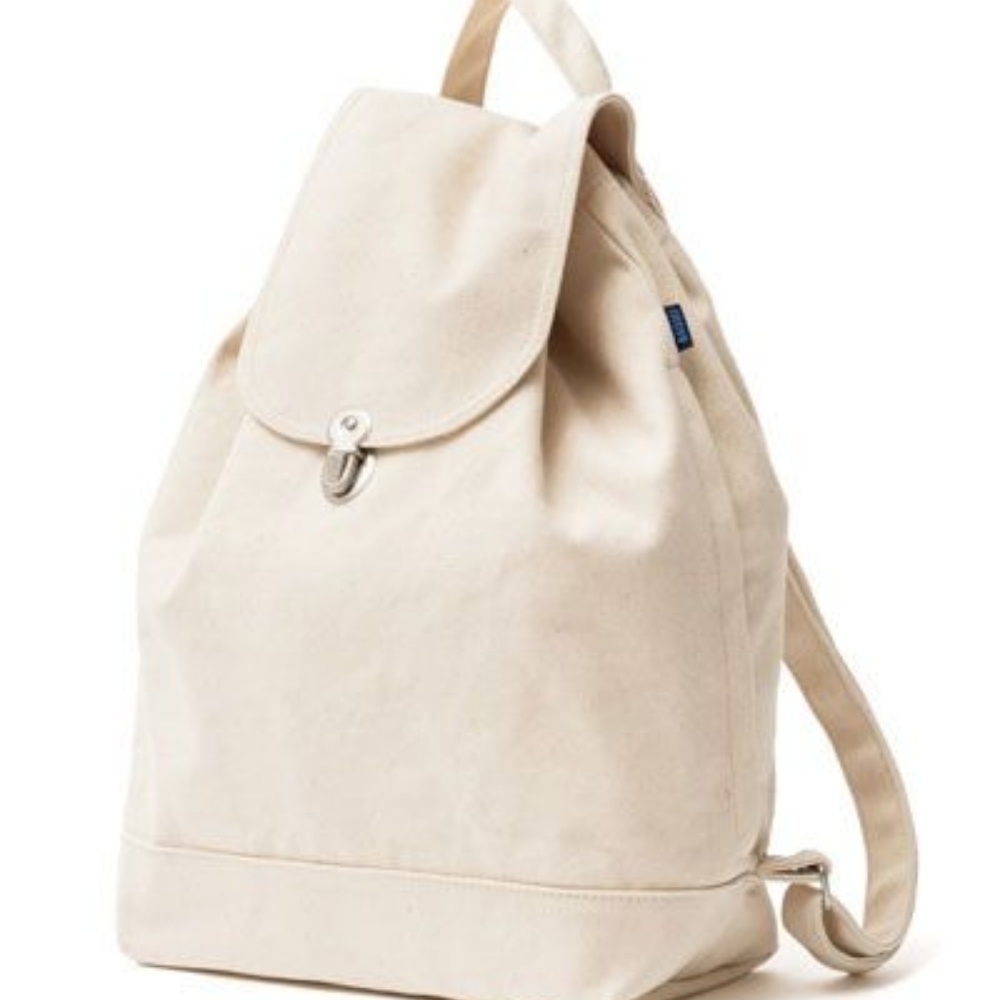 Baggu Canvas Drawstring White Backpack NWT